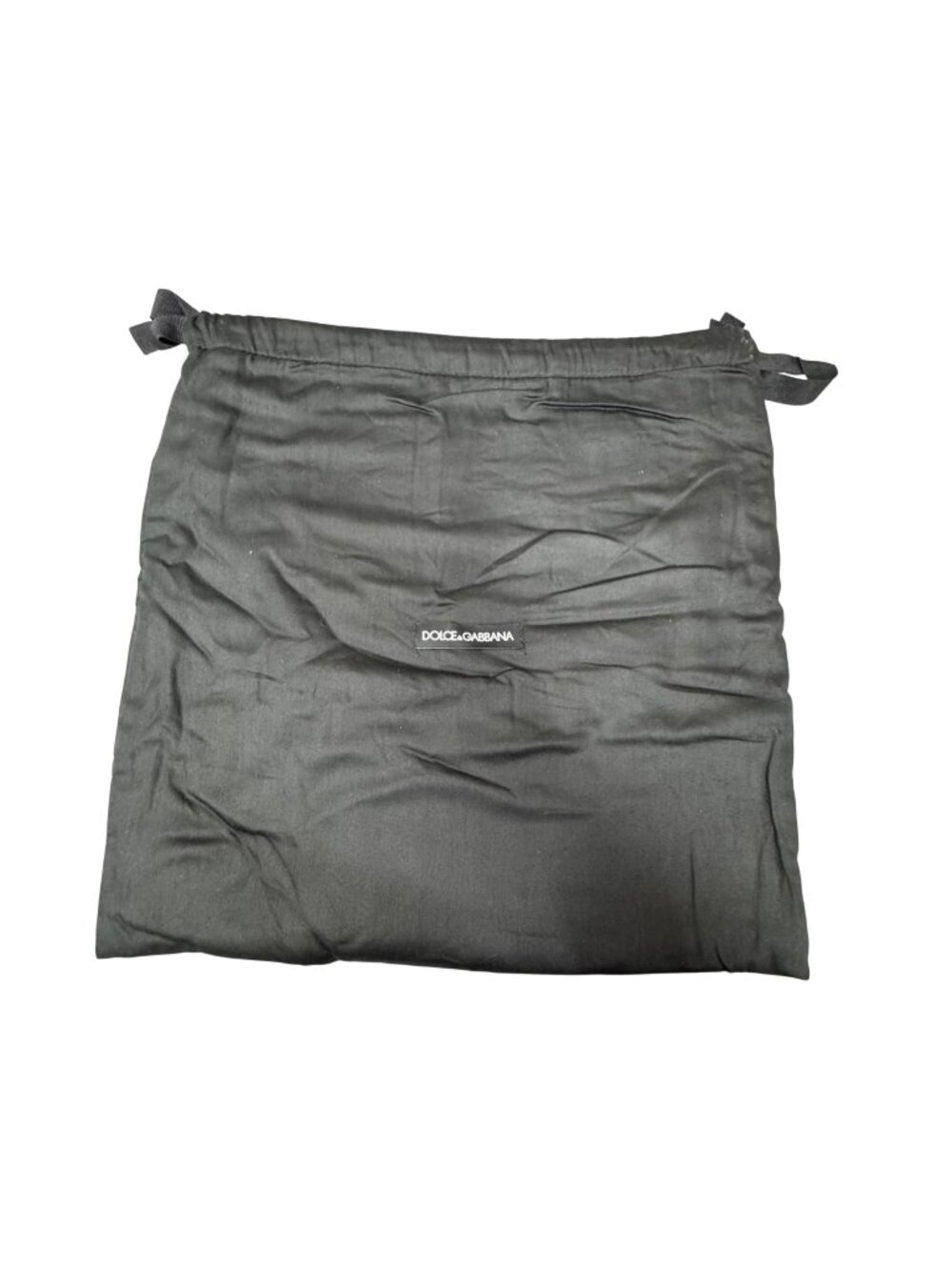 Dolce & Gabbana Black Drawstring Dust Bag 14” x13" Storage Pouch Clutch Purse